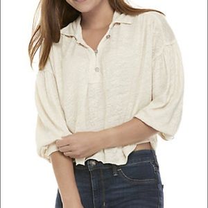 Free People We The Free Rush Hour Tee - Beigh / White - Size M